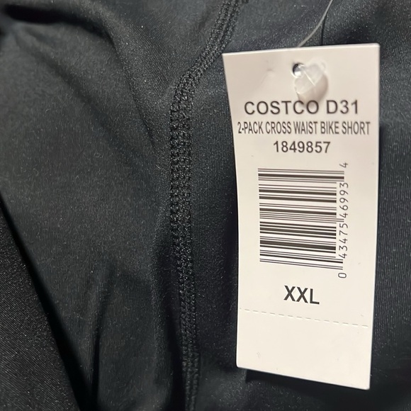 New Danskin Women's Cross Waist Bike Short, 2-pack black pink - Picture 6 of 7